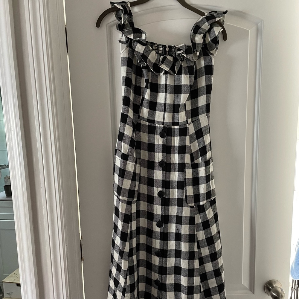 Gingham Reformation dress
